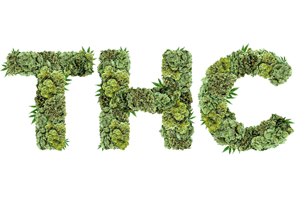 THC leaf text